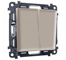 Выключатель перекрестный двухклавишный без рамки Ambrella Volt MA MA363030