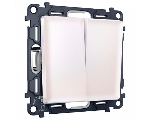 Выключатель перекрестный двухклавишный без рамки Ambrella Volt MA MA203030