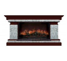 Комплект из электрокамина напольного и портала (143x45x80 см) Брайтон Старый Город Rondo 86 БР000028