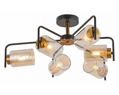 Люстра на штанге ILLUMICO IL8248-6COU-79 BK GD Люстра на штанге ILLUMICO IL8248-6COU-79 BK GD