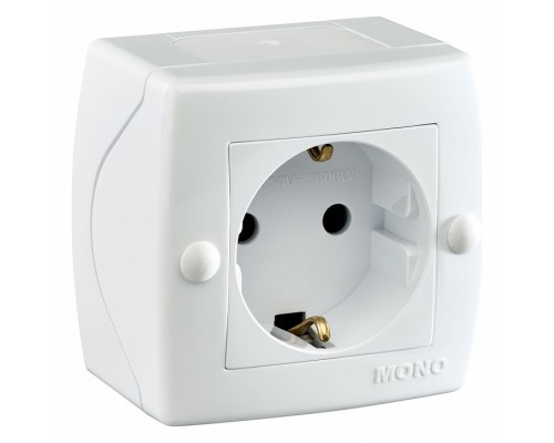 Розетка с заземлением Mono Electric Octans IP20 104-010107-117 Розетка с заземлением Mono Electric Octans IP20 104-010107-117