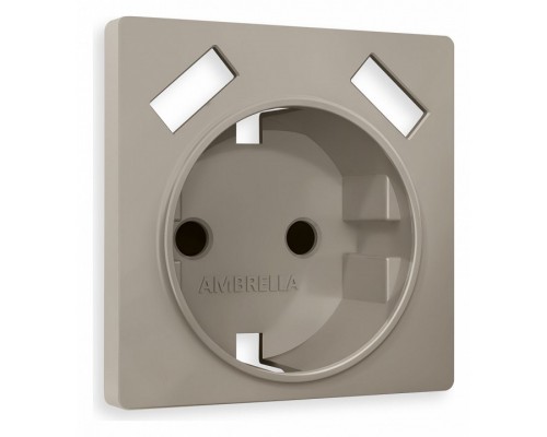 Накладка для розетки с заземлением и со шторками и 2хUSB type A Ambrella Volt Quant AP3690