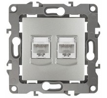 Розетка двойная Ethernet RJ-45 без рамки Эра Эра 12 12-3108-03
