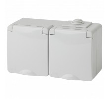 Розетка с заземлением и со шторкой, с крышкой Эра Эра Эксперт 11-2604-03