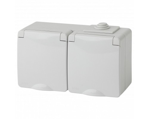 Розетка с заземлением и со шторкой, с крышкой Эра Эра Эксперт 11-2604-03