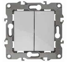 Переключатель двухклавишный без рамки Эра Эра 12 12-1104-01