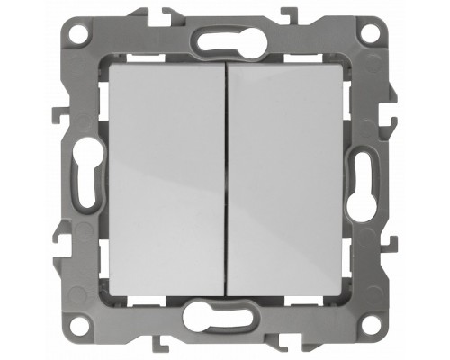 Переключатель двухклавишный без рамки Эра Эра 12 12-1104-01