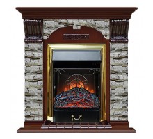 Комплект из электрокамина напольного и портала (106.5x36.5x98 см) Арочный Алтай Majestic BR АР000012