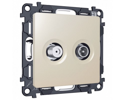 ТВ-розетка и SAT-розетка оконечная без рамки Ambrella Volt MA MA333310