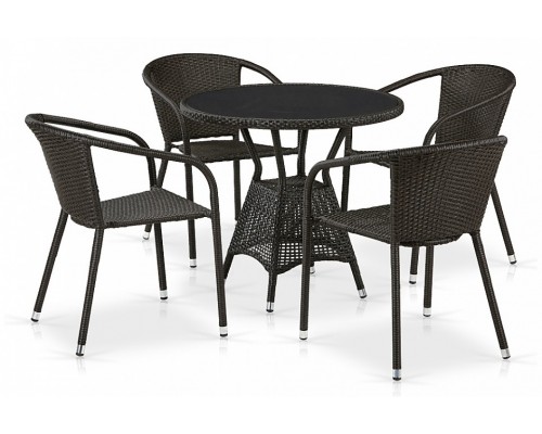 Набор уличный T707ANS/Y137C-W53 4Pcs Brown Набор уличный T707ANS/Y137C-W53 4Pcs Brown