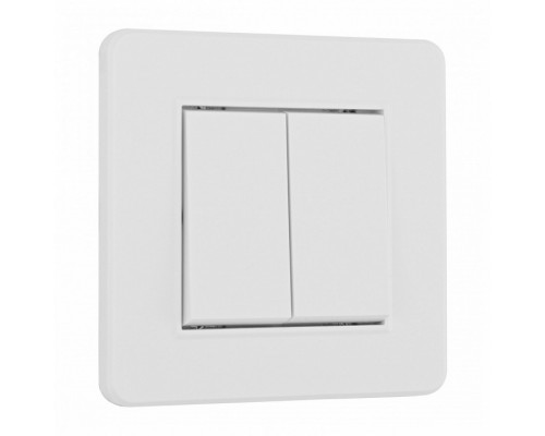 Выключатель двухклавишный Arte Milano SET16-1 SET16-1-30-2 white