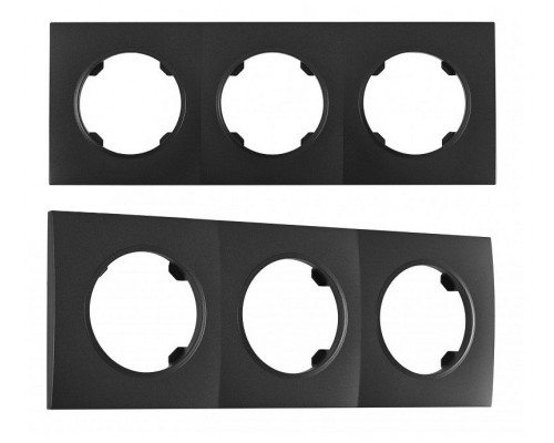 Рамка на 3 поста Arte Milano am-502.04 502.04-3.black Рамка на 3 поста Arte Milano am-502.04 502.04-3.black