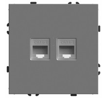 Розетка двойная Ethernet RJ-45 без рамки Stekker Эмили 49952