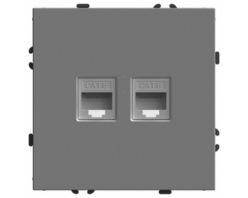 Розетка двойная Ethernet RJ-45 без рамки Stekker Эмили 49952 Розетка двойная Ethernet RJ-45 без рамки Stekker Эмили 49952