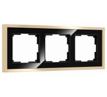 Рамка на 3 поста Werkel Baguette (черный/латунь) W0032852