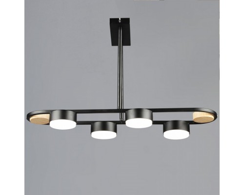 Люстра на штанге 02760-1 02760-0.3-04 BK+WOOD GX53