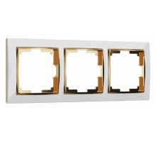 Рамка на 3 поста Werkel Snabb (белый/золото) W0031933
