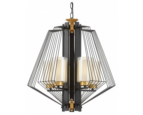 Подвесная люстра LUMINA DECO Canti LDP 1244-5 BK+MD Подвесная люстра LUMINA DECO Canti LDP 1244-5 BK+MD
