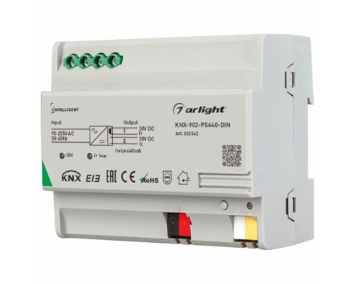 Блок питания Arlight Intelligent KNX-902-PS640-DIN (230V, 640mA) Блок питания Arlight Intelligent KNX-902-PS640-DIN (230V, 640mA)
