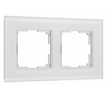 Рамка на 2 поста Werkel Senso (белый, стекло soft-touch) W0023101