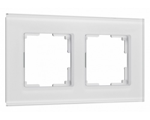 Рамка на 2 поста Werkel Senso (белый, стекло soft-touch) W0023101 Рамка на 2 поста Werkel Senso (белый, стекло soft-touch) W0023101