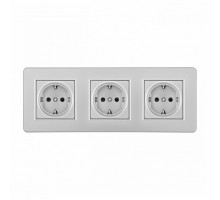 Розетка с заземлением и со шторкой Arte Milano SET16-3 SET16-3-40-1x3 silver
