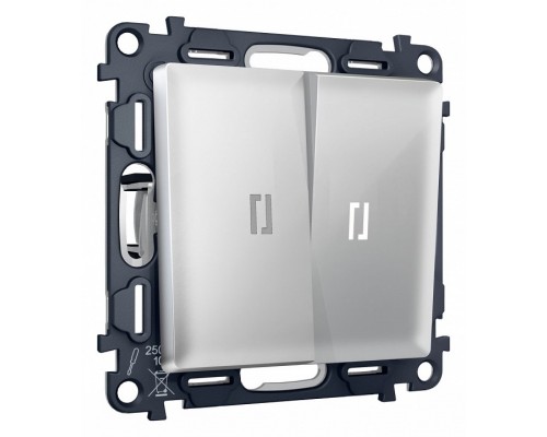 Выключатель проходной двухклавишный с подсветкой Ambrella Volt Quant MA404035