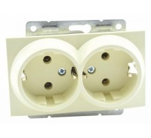 Розетка двойная с заземлением, без рамки Mono Electric Despina / Larissa 500-001704-120