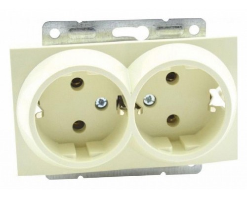 Розетка двойная с заземлением, без рамки Mono Electric Despina / Larissa 500-001704-120 Розетка двойная с заземлением, без рамки Mono Electric Despina / Larissa 500-001704-120