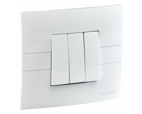 Выключатель трехклавишный Mono Electric Eсо 101-010101-114 Выключатель трехклавишный Mono Electric Eсо 101-010101-114