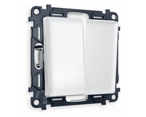 Выключатель двухклавишный без рамки Ambrella Volt Quant MA123010