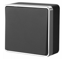 Выключатель проходной одноклавишный без рамки Werkel Gallant (черный/хром) W5012035