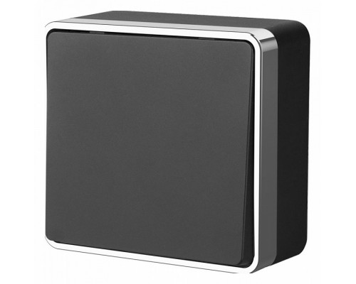 Выключатель проходной одноклавишный без рамки Werkel Gallant (черный/хром) W5012035 Выключатель проходной одноклавишный без рамки Werkel Gallant (черный/хром) W5012035