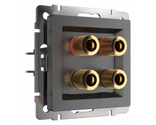 Розетка акустическая без рамки Werkel графит рифленый W1185004 Розетка акустическая без рамки Werkel графит рифленый W1185004