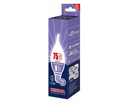Лампа светодиодная Volpe LED-CW37 E14 9Вт 6500K UL-00010990 Лампа светодиодная Volpe LED-CW37 E14 9Вт 6500K UL-00010990