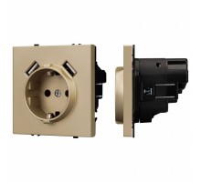 Розетка с заземлением и 2хUSB type A, без рамки Arlight SCT 054290