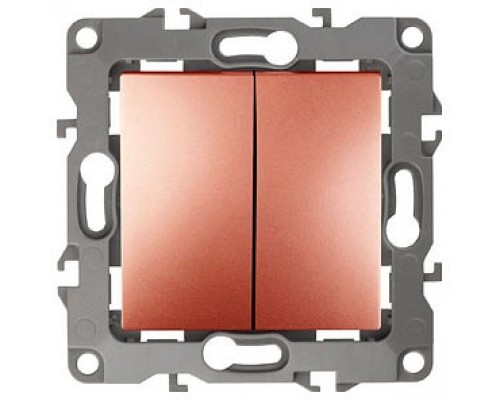 Выключатель двухклавишный без рамки Эра Эра 12 12-1004-14