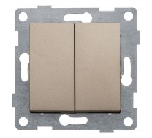 Выключатель проходной двухклавишный без рамки Gusi Electric UGRA С11В8-027