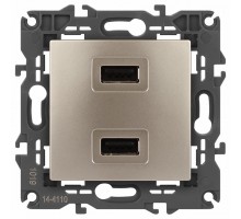 Розетка 2хUSB type A без рамки Эра Эра Elegance 14-4110-04