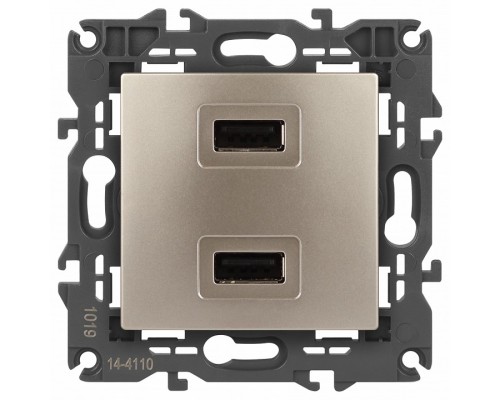 Розетка 2хUSB type A без рамки Эра Эра Elegance 14-4110-04