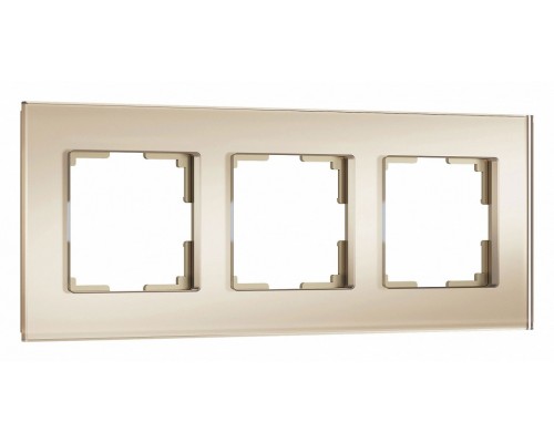 Рамка на 3 поста Werkel Senso (шампань, стекло soft-touch) W0033111 Рамка на 3 поста Werkel Senso (шампань, стекло soft-touch) W0033111