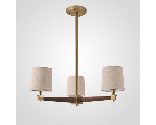 Люстра на штанге Imperiumloft Jorgenson Beige/Dark wood STAVRA01