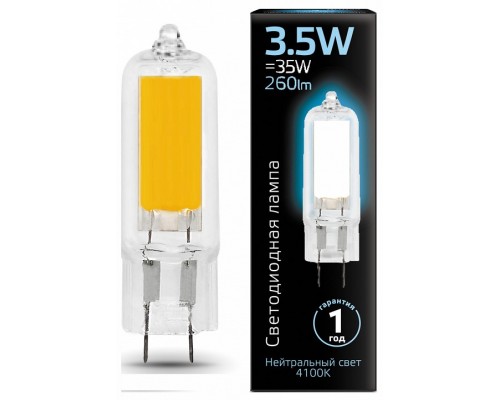 Лампа светодиодная Gauss LED G4 G9 3.5Вт 4100K 107807203 Лампа светодиодная Gauss LED G4 G9 3.5Вт 4100K 107807203