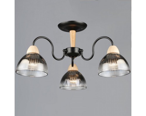 Люстра на штанге 69660 69660-0.3-03 BK+WOOD