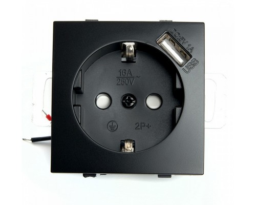 Розетка с заземлением и со шторками и 2хUSB, без рамки Stekker Эрна 49155 Розетка с заземлением и со шторками и 2хUSB, без рамки Stekker Эрна 49155
