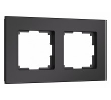 Рамка на 2 поста Werkel Senso (черный, стекло soft-touch) W0023108