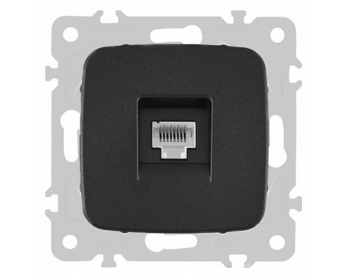 Розетка Ethernet RJ-45 без рамки Arte Milano am-205 205.45-1.black Розетка Ethernet RJ-45 без рамки Arte Milano am-205 205.45-1.black