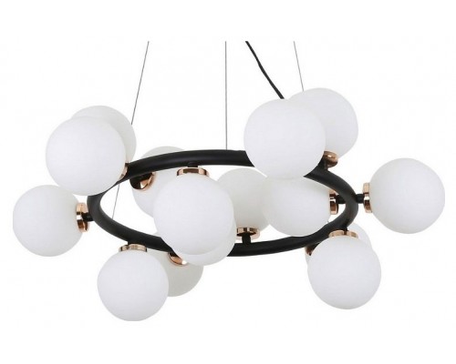 Подвесная люстра LUMINA DECO Marsiada LDP 6033-15 BK+MD Подвесная люстра LUMINA DECO Marsiada LDP 6033-15 BK+MD
