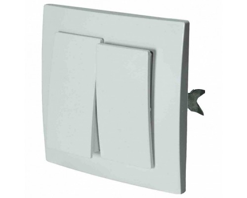 Выключатель двухклавишный Apeyron Electrics  VS56-232-Б