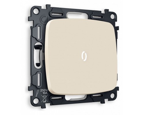 Выключатель проходной одноклавишный с подсветкой без рамки Ambrella Volt Quant MO322035